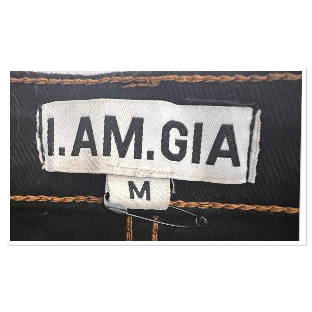 I.AM.GIA Arago Pant Black & Brown Tie-Dye Straight Sz M Cotton Blend Stretch - Picture 7 of 8